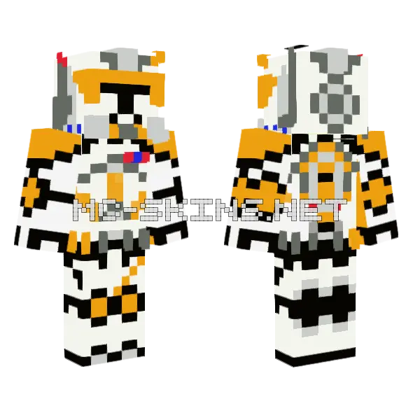 Commander Cody Minecraft skin, front and back