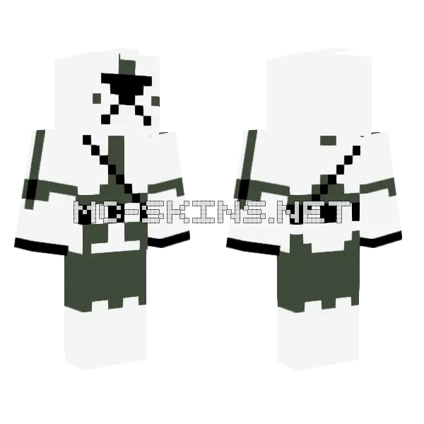 Commander Gree Phase 1 Armour Minecraft skin, front and back