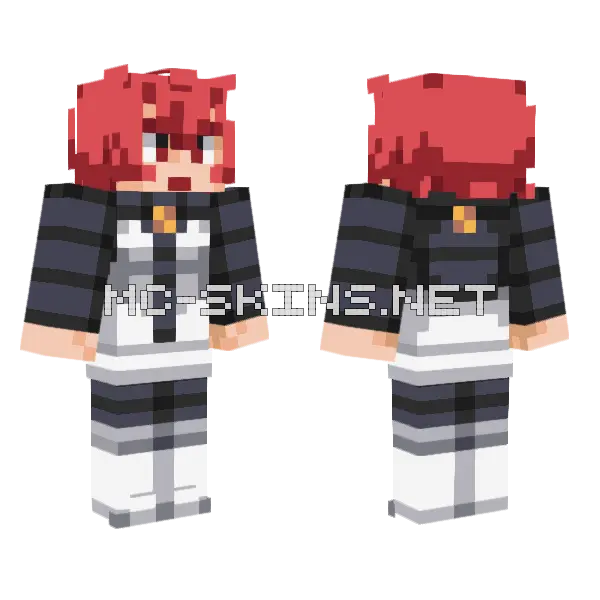Commander Mars Minecraft skin, front and back