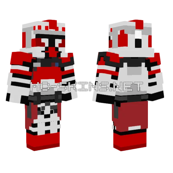 Commander Thire Minecraft skin, front and back