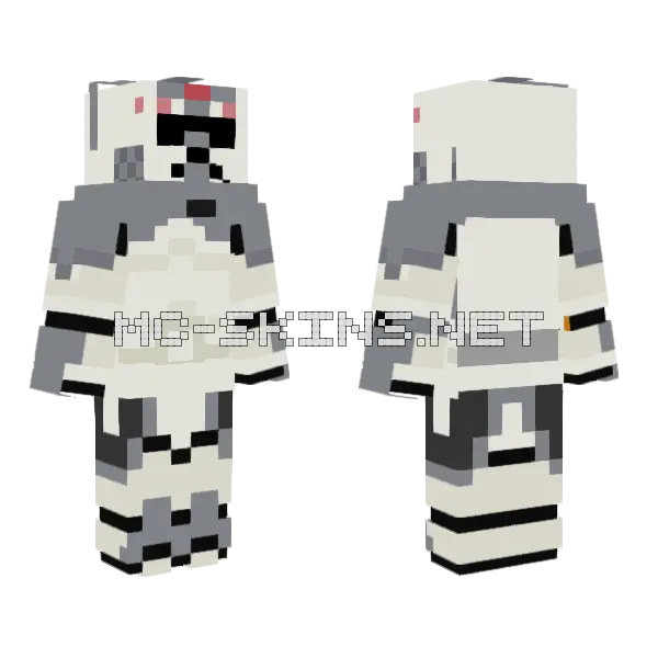 Commander Wolffe Star Wars Minecraft skin, front and back