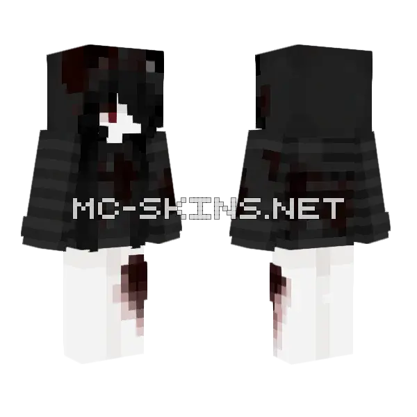 Commis Minecraft skin, front and back
