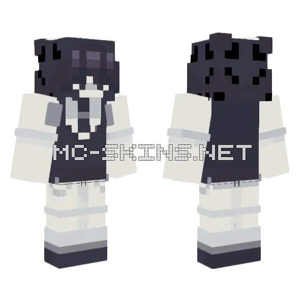 Commis Minecraft skin, front and back