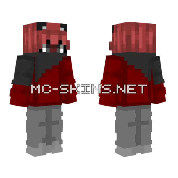 Commission for U Outrageous Minecraft skin, front and back