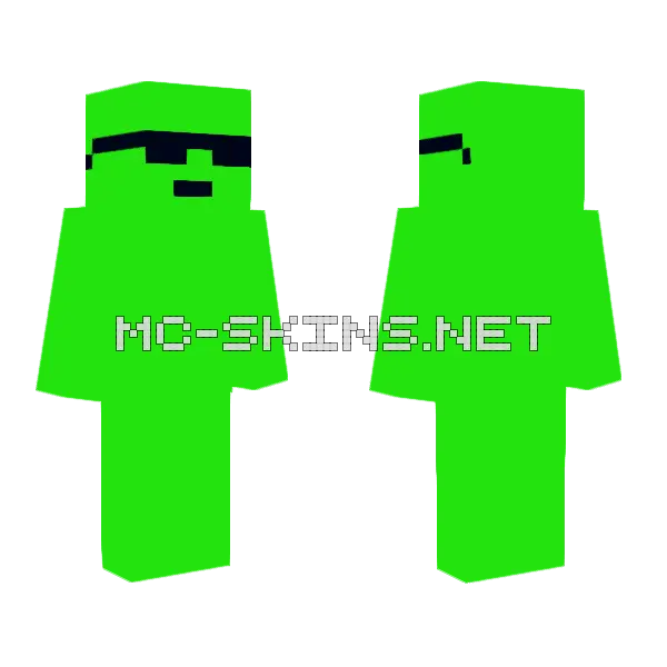 Comp Green Monster Minecraft skin, front and back