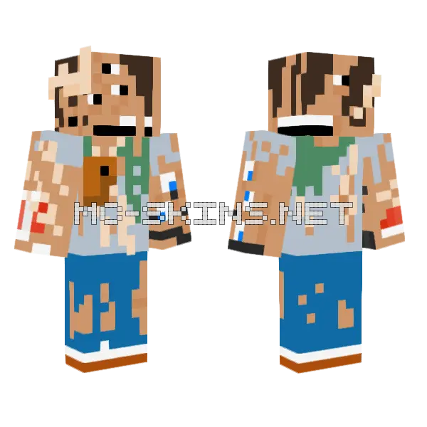 Compound Surface Fauna Human Minecraft skin, front and back
