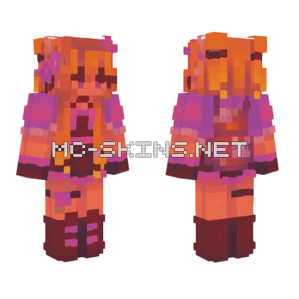 Confetti And Roses Minecraft skin, front and back