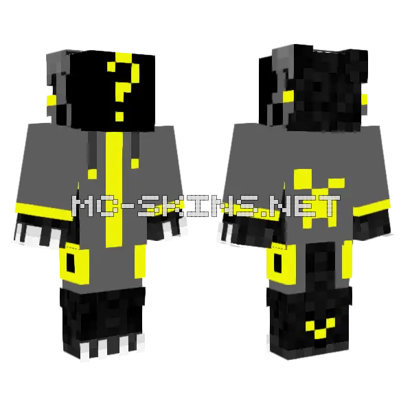 Confused Protogamer Minecraft skin, front and back