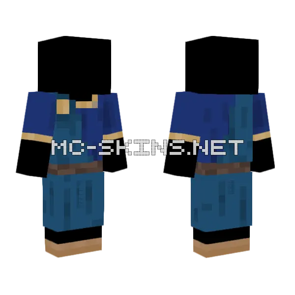 Consiliario Blue Outfit Minecraft skin, front and back