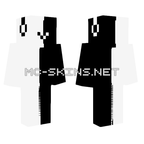 Contrast DLL Minecraft skin, front and back