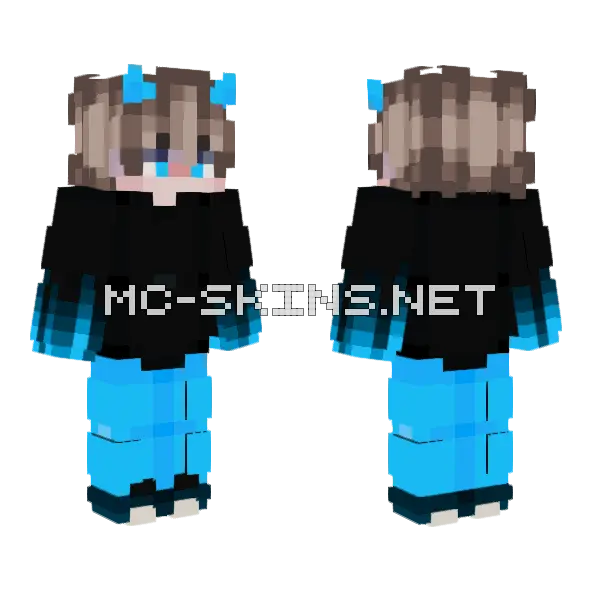 Control The Flame Effects Minecraft skin, front and back