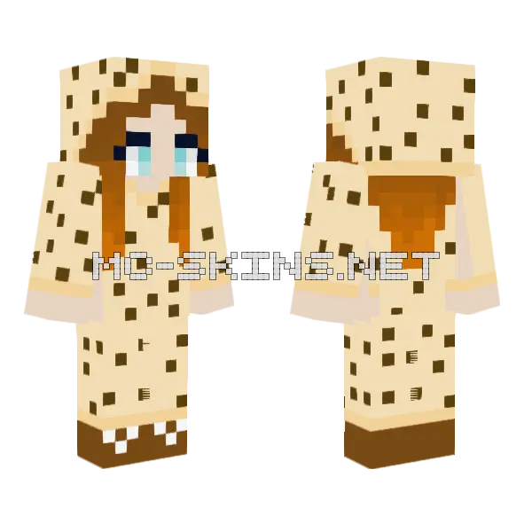 Cookie Girl Minecraft skin, front and back