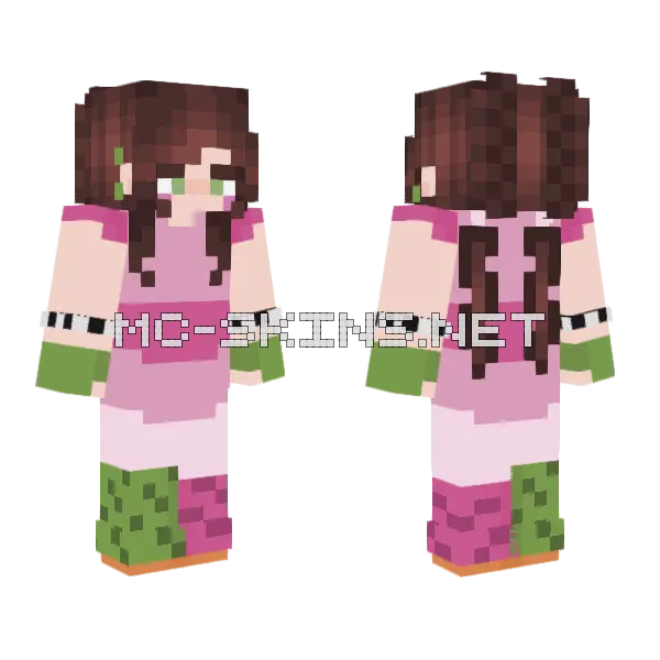 Cookie Girl Minecraft skin, front and back