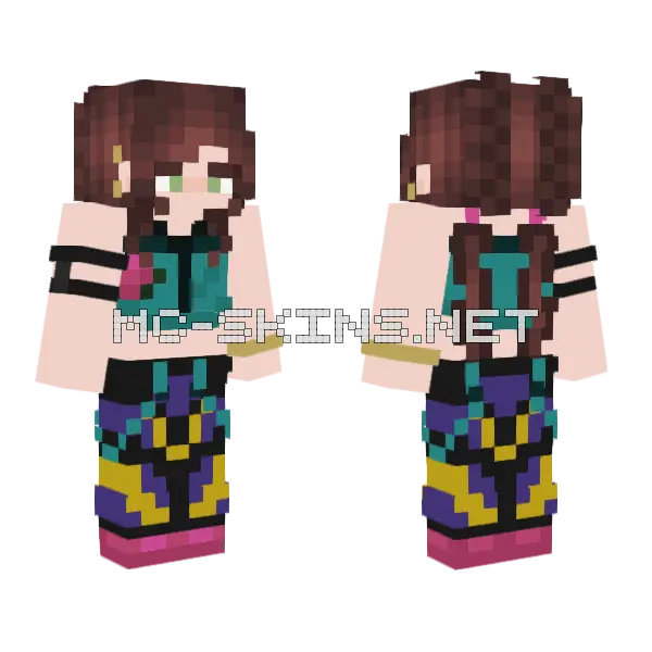 Cookie In Zoey Attire Minecraft skin, front and back