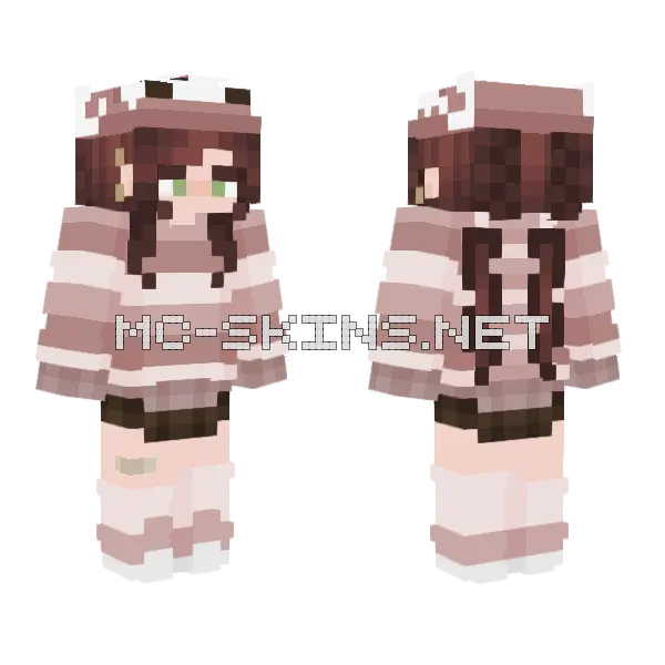 Cookie Stuffel Girl Minecraft skin, front and back