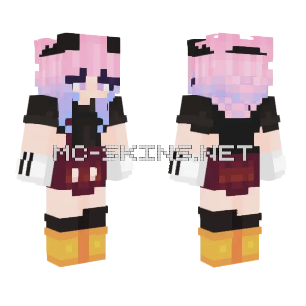 Cookieeuwu12 Mickey Mouse Minecraft skin, front and back