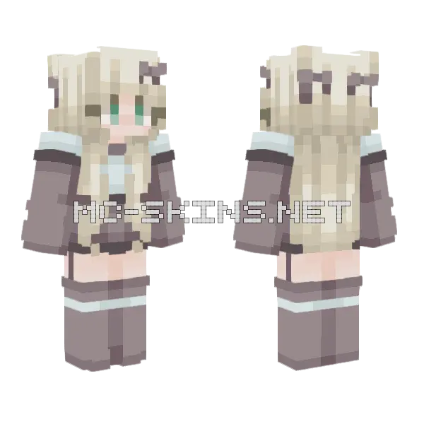 Cookies And Cream Minecraft skin, front and back