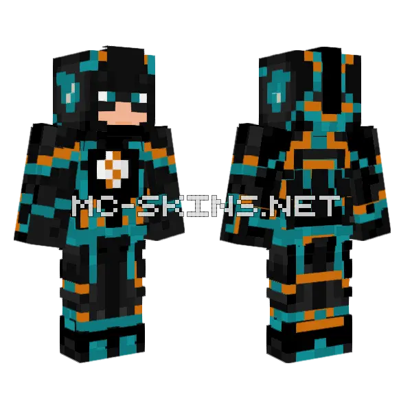 Cool Colours Flash Minecraft skin, front and back