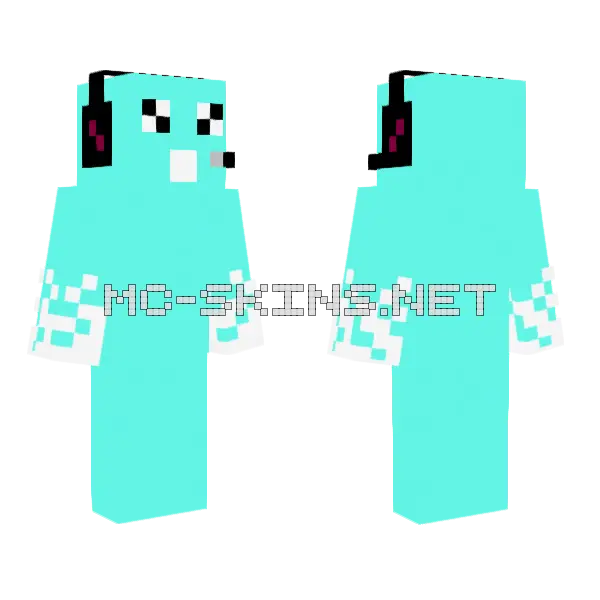 Cool Fire Gamer 2 0 Minecraft skin, front and back