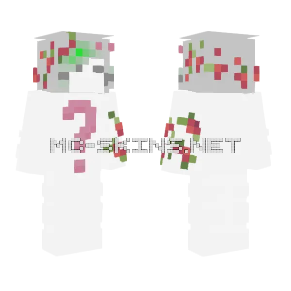 Cool Ghost Skin Minecraft skin, front and back