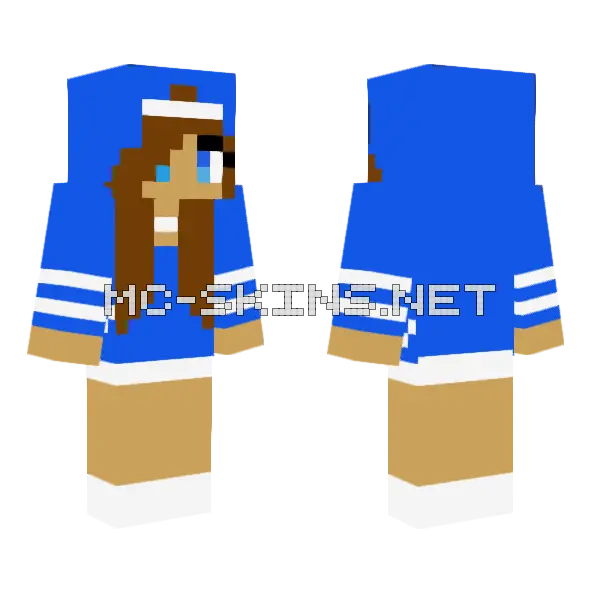 Cool Girl Minecraft skin, front and back