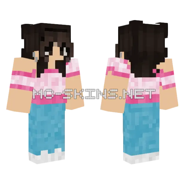 Cool Girls Best Friend Minecraft skin, front and back