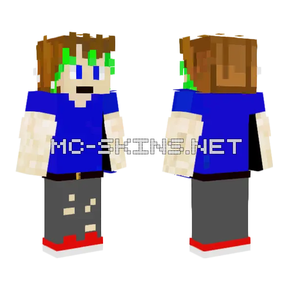 Cool Guy Minecraft skin, front and back