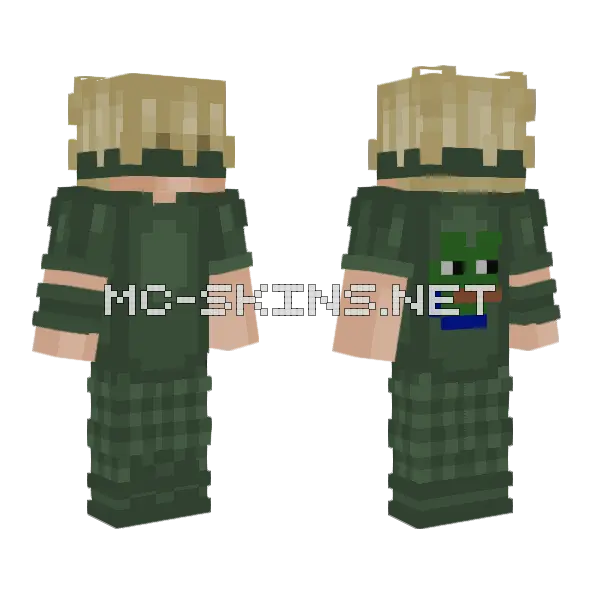 Cool Guy Blindfold Fixed Minecraft skin, front and back