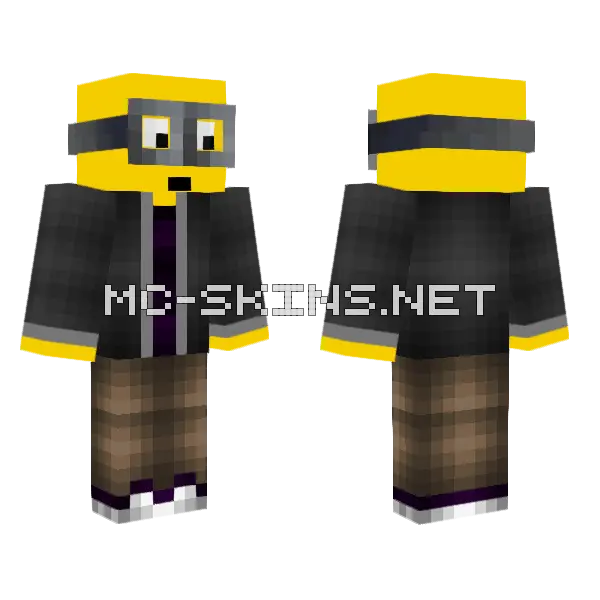 Cool Minion Minecraft skin, front and back
