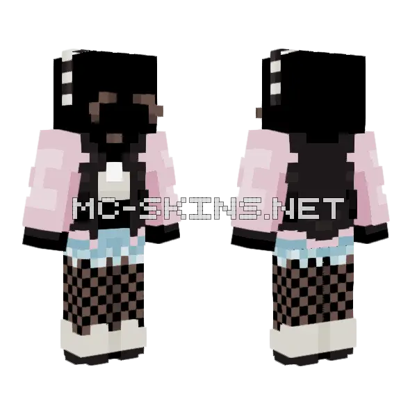Cool Pink Base Minecraft skin, front and back