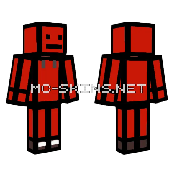Cool Red Guy Minecraft skin, front and back