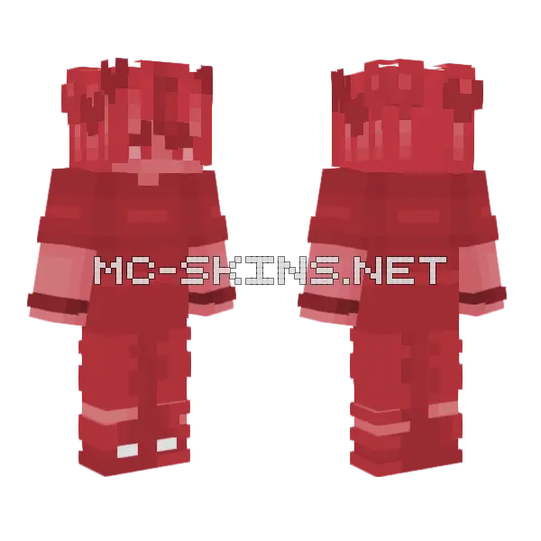 Cool Red Skin Minecraft skin, front and back