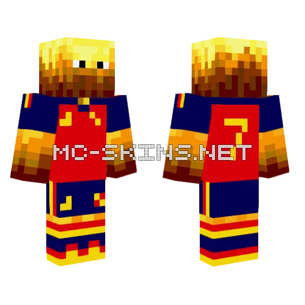 Copa Mobs Blaze Minecraft skin, front and back