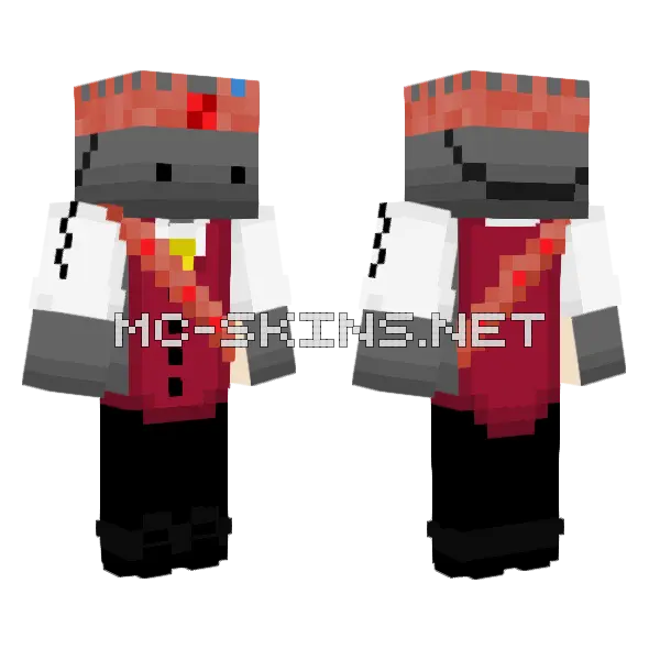 Copycat Minecraft skin, front and back