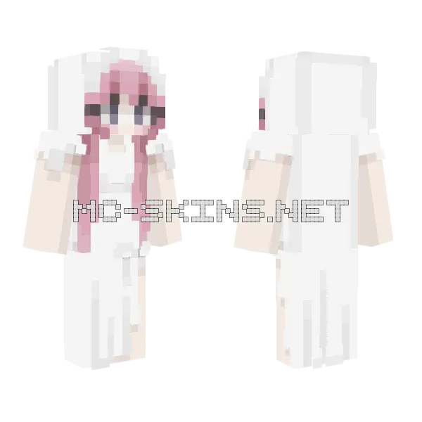 Coquette Girl Minecraft skin, front and back