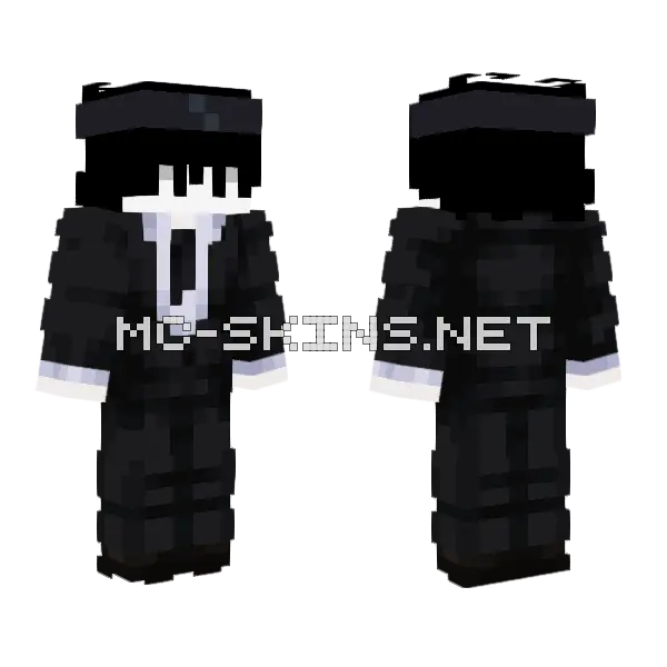 Coquitacitatraje2 Black Outfit Minecraft skin, front and back