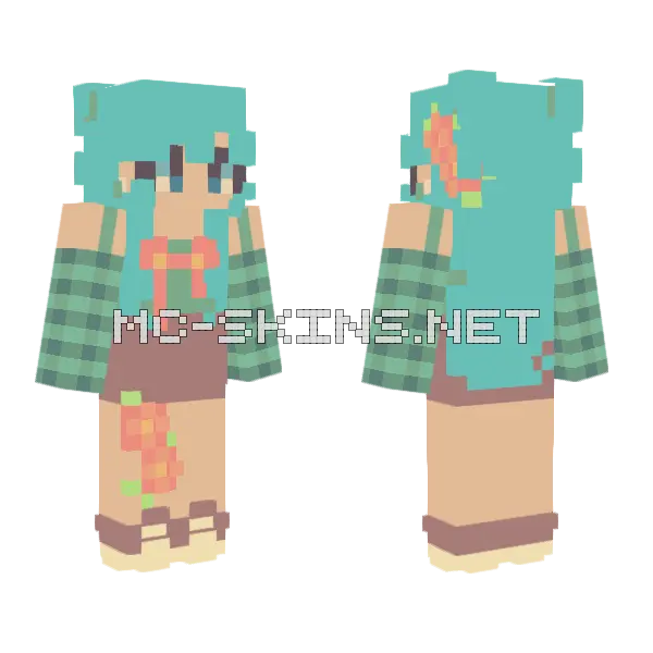 Coral Garden Trade Minecraft skin, front and back