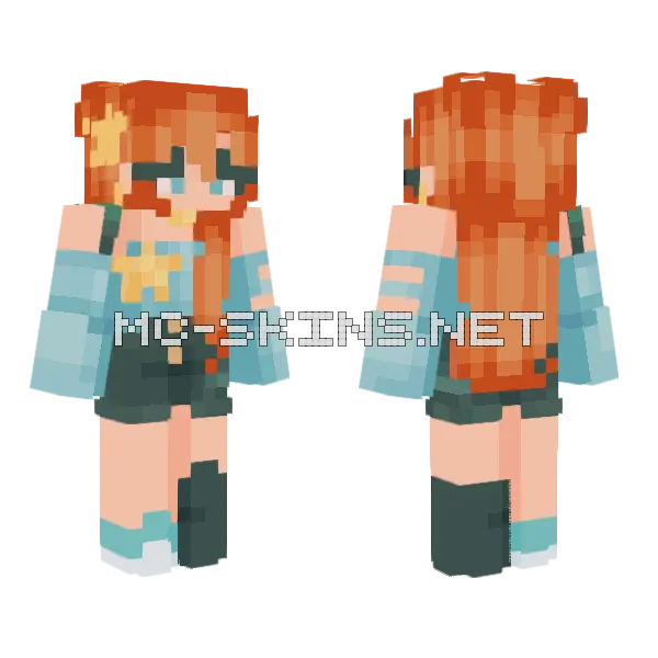 Coral Te Minecraft skin, front and back