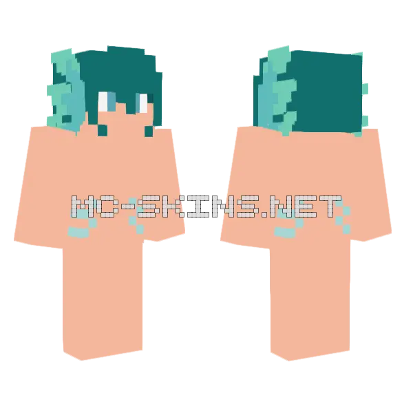 Coral The Mermaid Minecraft skin, front and back