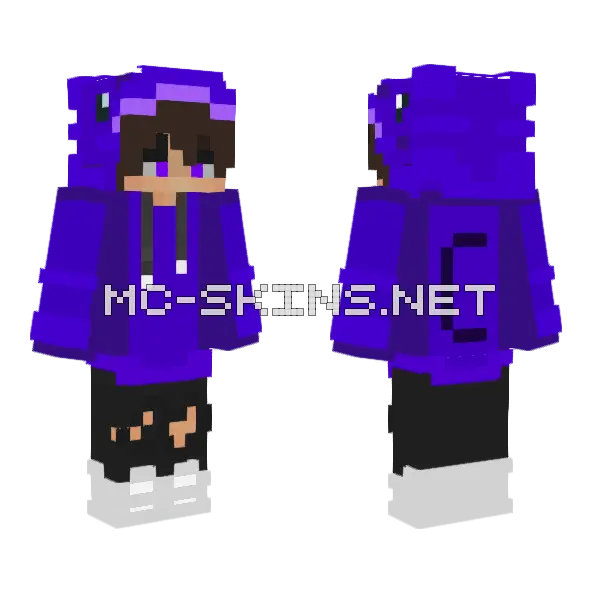 Coralyt Hoodie Boy Minecraft skin, front and back