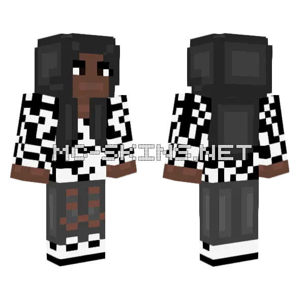 Coretta Jenkins Minecraft skin, front and back