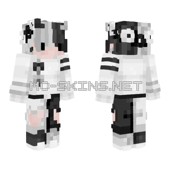 Corio Cat Girl Minecraft skin, front and back