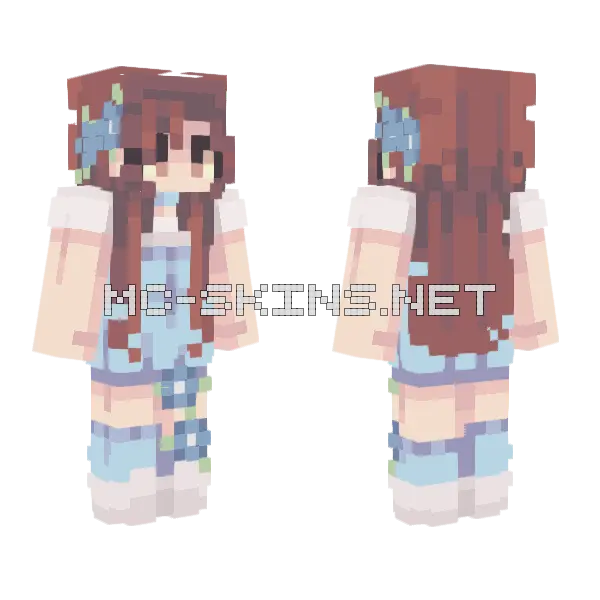 Cornflower FS FV Minecraft skin, front and back