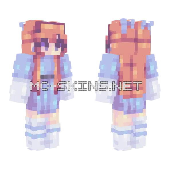 Cornflowers Shading Practice Minecraft skin, front and back