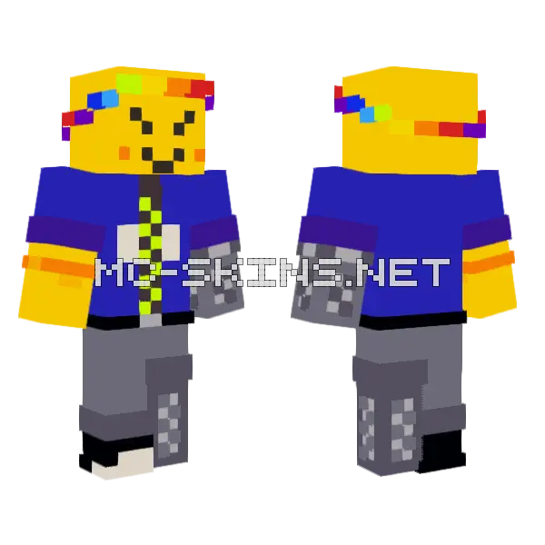 Corporate Slum 1 2 Minecraft skin, front and back