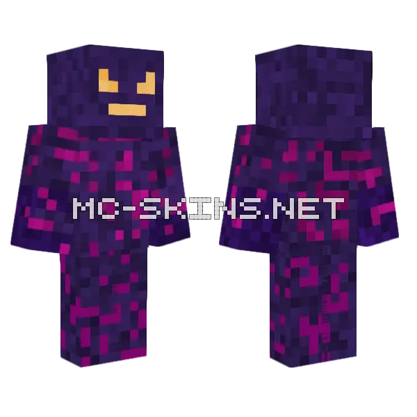 Corroded Skeleton Minecraft skin, front and back