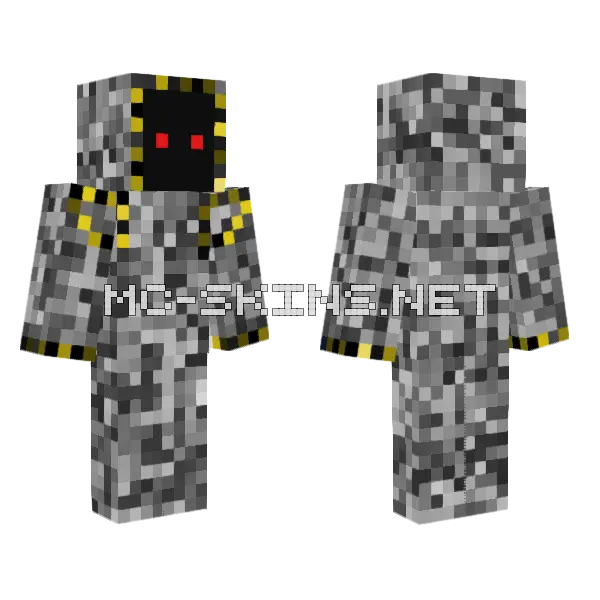 Corrupt Hyness Minecraft skin, front and back