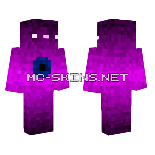 Corrupted Axolotl Minecraft skin, front and back