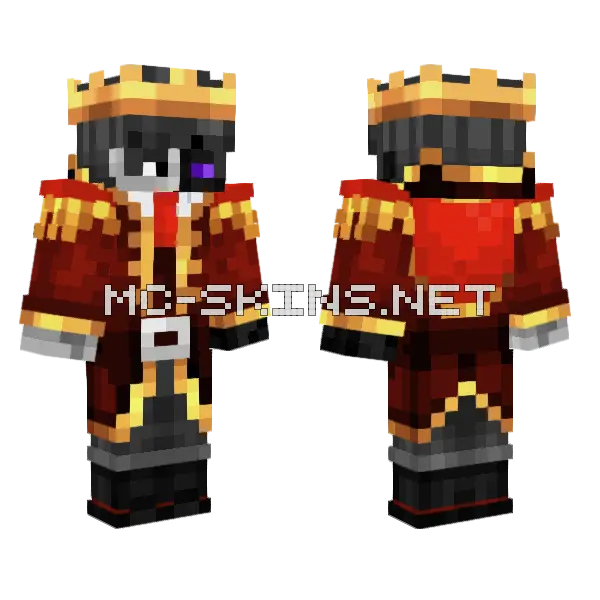 Corrupted Dark Mage Minecraft skin, front and back