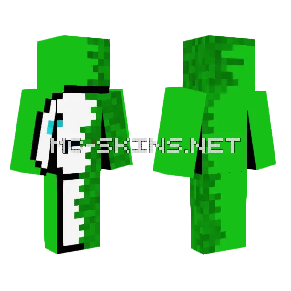 Corrupted Dream Minecraft skin, front and back